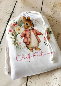 Personalised Kids Pink Bunny Baking Gift Set, 4 of 5