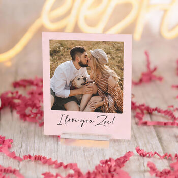 Any Photo And Message Acrylic Keepsake Sign With Stand, 2 of 5