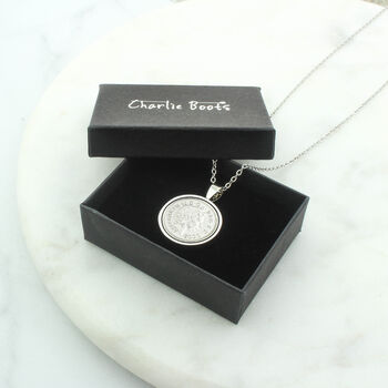 Personalised Any Date Five Pence Necklace, 7 of 8