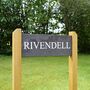 Engraved Slate Sign With Oak Posts, thumbnail 2 of 8