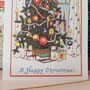 Vintage Style Christmas Tree Card, thumbnail 2 of 3