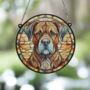 Boxer Brindle Stained Glass Effect Suncatcher, thumbnail 2 of 6