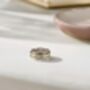 Oxidised Sterling Silver Fidget Spinner Ring With Golden Bands, thumbnail 7 of 7