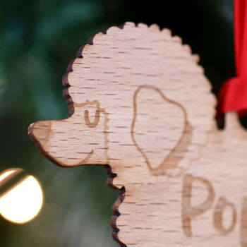 Personalised Bichon Frise Dog Christmas Decoration, 2 of 9
