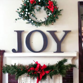 Joy Christmas Decoration For The Fireplace Or Mantle, 4 of 5