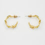 Gold Wildflower Hoop Earrings, thumbnail 4 of 7