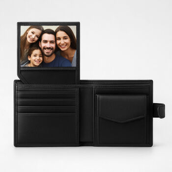 Personalised Men's Rfid Leather Photo Bifold Wallet, 3 of 7