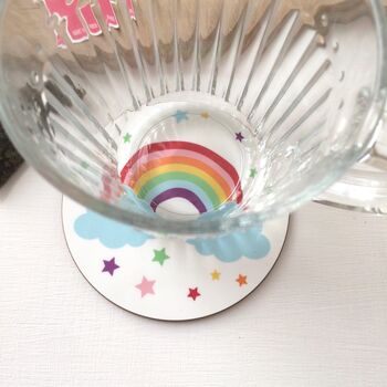 Round Rainbow Coaster Or Set Of Six Rainbow Coasters, 2 of 10
