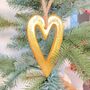 Gold Heart Hanging Decoration, thumbnail 3 of 5