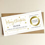 Personalised Christmas Surprise Scratch Card: Stars And Gold Circle Design, thumbnail 6 of 8