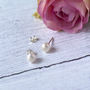 Pearl And Sterling Silver Stud Earrings, thumbnail 2 of 9