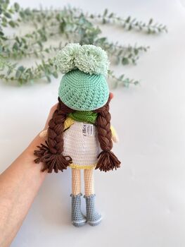 Handmade Crochet Dolls With Lemon Shaped Bag, 7 of 12