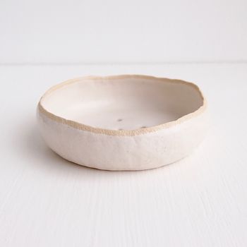 A Handmade White Pottery Soap Dish, 3 of 12