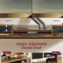 Electric Standing Desk With Power Strip Monitor Stand, thumbnail 7 of 9