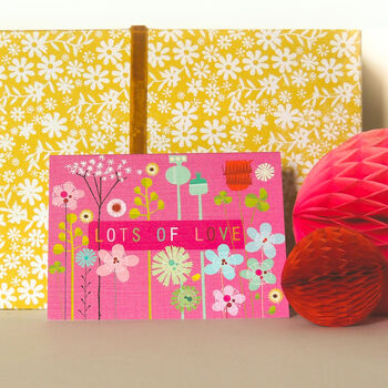 Mini Floral Lots Of Love Card, 4 of 5