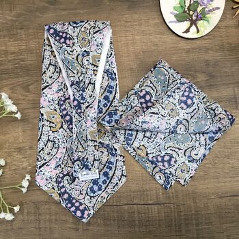 Liberty Paisely Cravat And Pocket Square Set For Men And Boys, 3 of 6