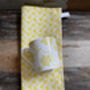 Sunshine Yellow Daffodil Cotton Linen Tea Towel, thumbnail 2 of 5