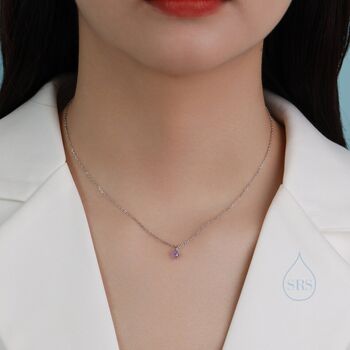 Cosmic Purple Opal Pendant Necklace Sterling Silver, 5 of 10