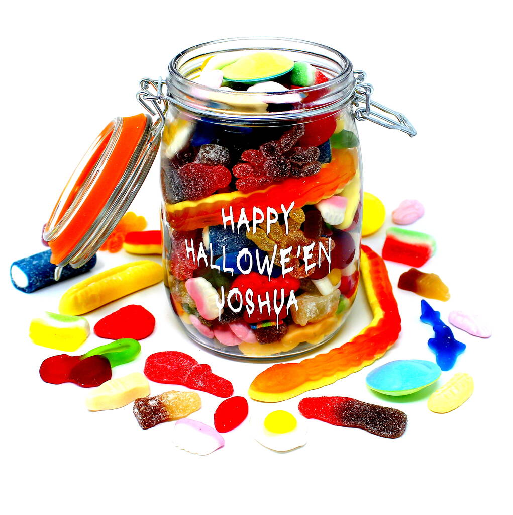 halloween-personalised-retro-sweet-jar-by-the-chilli-jam-man