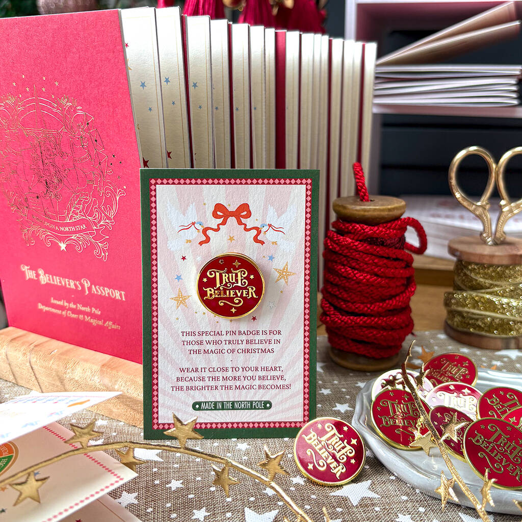 True Believer Christmas Pin Badge, 1 of 4