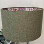 Green Tweed Botanist Lined Drum Lampshade, thumbnail 3 of 10