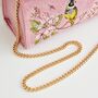 Morning Song Bird Embroidered Mini Pink Tote, thumbnail 7 of 10