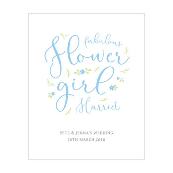 Personalised Flower Girl Thank You Gift Print, 2 of 5