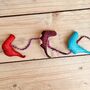Decorative String Silk Fabric Birds With Bell, thumbnail 2 of 6