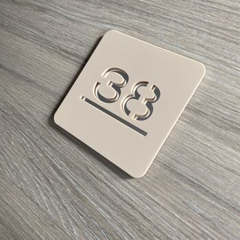 Stylish Laser Cut Square House Number, 5 of 11