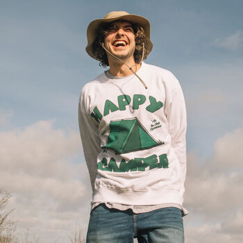 Happy Camper Men's Slogan Sweatshirt, 4 of 5