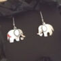 Elephants Drop Earrings In Silver, thumbnail 1 of 4