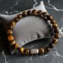 Men's Manchester United Football Fan Tiger's Eye Bracelet, thumbnail 2 of 7