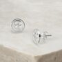 Sterling Silver Sewing Button Stud Earrings, thumbnail 3 of 9