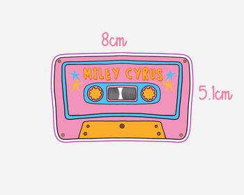 Miley Cyrus Inspired Cassette Tape Sticker, 2 of 2