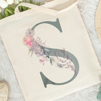 Duck Egg Initial Tote Bag, 2 of 3