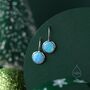 Opal Droplet Drop Hook Earrings In Sterling Silver, thumbnail 6 of 9