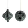Set Of Two Recycled Paper Honeycomb Baubles, thumbnail 2 of 3