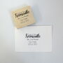 Personalised Calligraphy Return Address Stamp, thumbnail 5 of 8