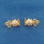 Gold Red Eye Chinese Fish Stud Earrings, thumbnail 3 of 7