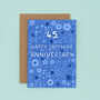 Sapphire Floral 45th Anniversary Card, thumbnail 2 of 3