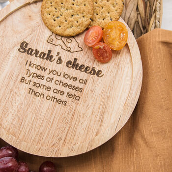 Personalised Deep Groove Cheese Chopping Board, 4 of 4