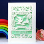 Personalised Floral New Baby Papercut Card, thumbnail 4 of 6