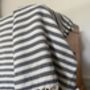 Black Striped Design Cotton Bedspread, thumbnail 3 of 8