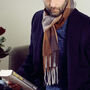 Men's Personalised Rusty Check Scarf, thumbnail 1 of 7