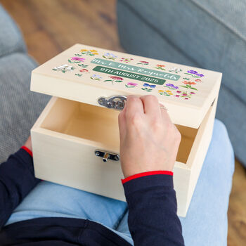 Personalised Wedding Keepsake Box Wildflowers, 6 of 6