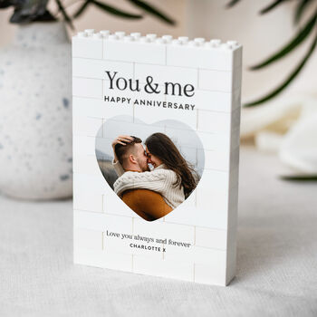 Personalised Anniversary Memory Block For Couple, 9 of 9