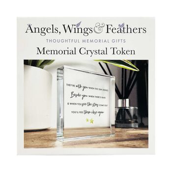 Thoughtful Memorial Poem Crystal Token, 5 of 8