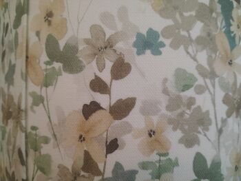 Watercolour Floral Lampshade Blues Yellows Handmade Fabric Drum Lamp Shade Table Floor Or Ceiling Pendant, 3 of 10