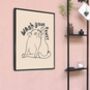 Wash Your Paws Funny Bathroom Print, thumbnail 3 of 3