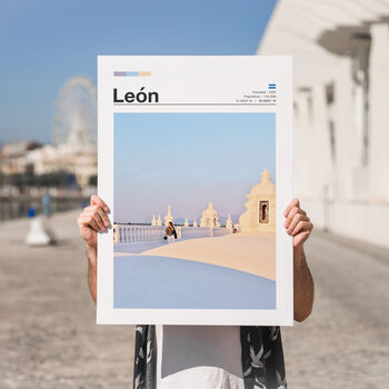 Personalised Minimalist Travel Poster | Leon Cathedral, 5 of 6